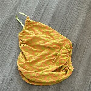 Zara Neon Green and Orange Top